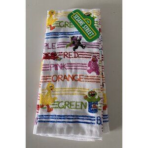 Set Of 2‎ Sesame Street Kitchen Towels Rainbow Learning Colors Elmo Big Bird NEW